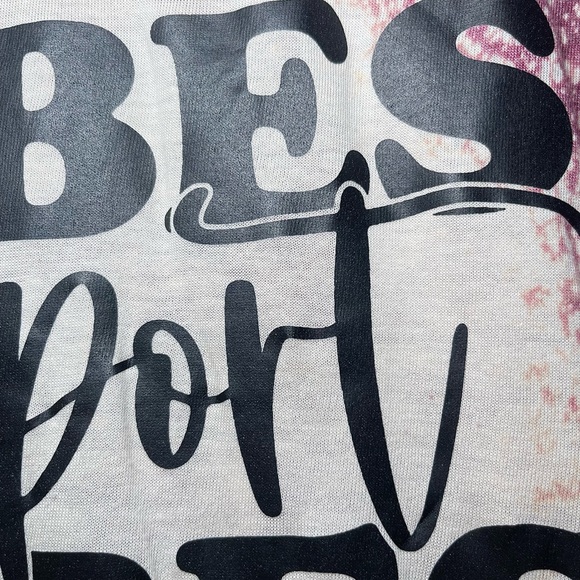 Tultex Women’s Maroon Splatter Tie-Dye Tee - Picture 11 of 12